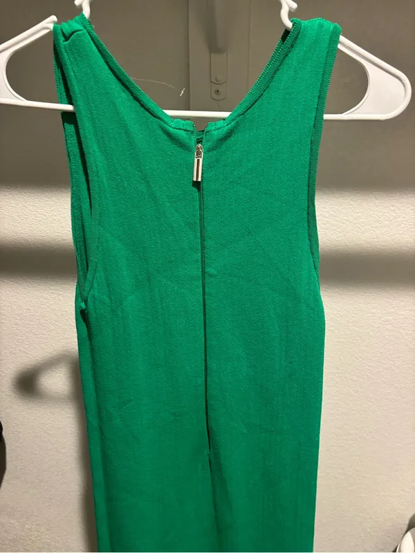 Mango Bright Green Knit Tank Dress - Image 3