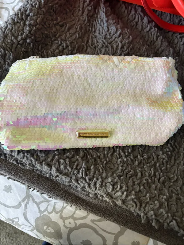 Victoria's Secret Iridescent Sequin Clutch in Pastel Shades - Image 4