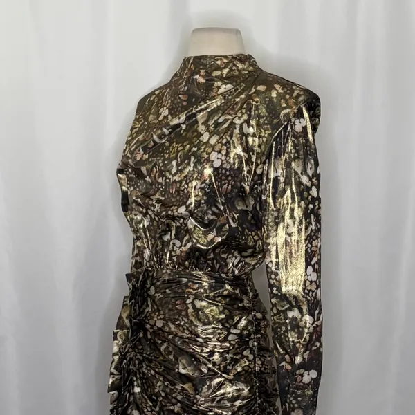 Revolve ALL SAINTS Lilliana‎ Kettu Metallic Mini Dress Allsaints Party Size 4 - Image 7
