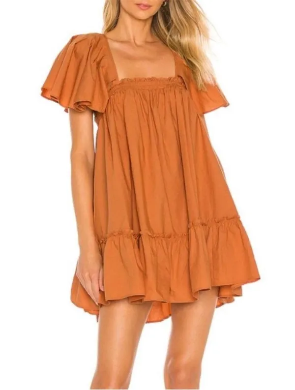 Free People Imogene Dress Terra Ruffle Babydoll Dress XS - Image 4