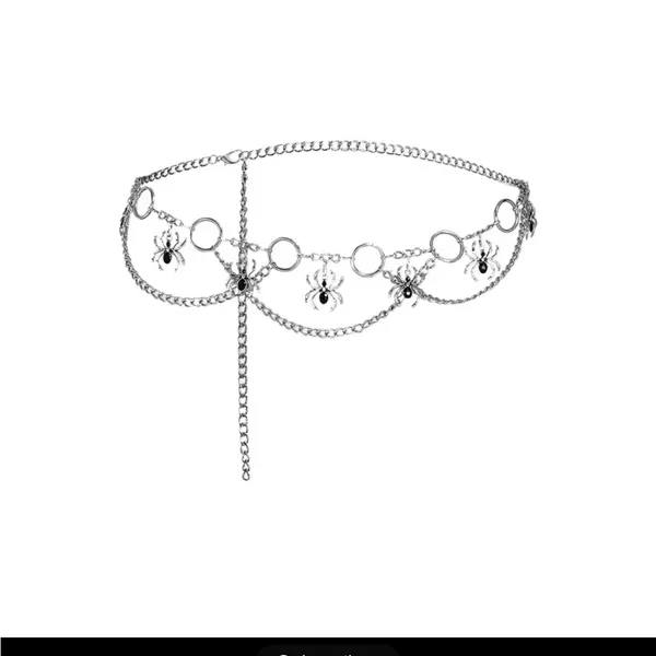 Silver Spider Chain Belt - Image 6