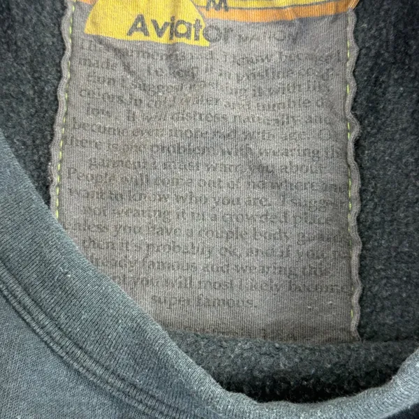 Aviator Nation Womens Smiley Face‎ Rainbow Stripe Raglan Sweatshirt Gray Medium - Image 4