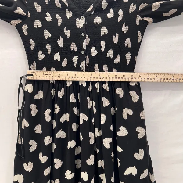 Maeve Anthropologie Heart Dress‎ Black Small - Image 17
