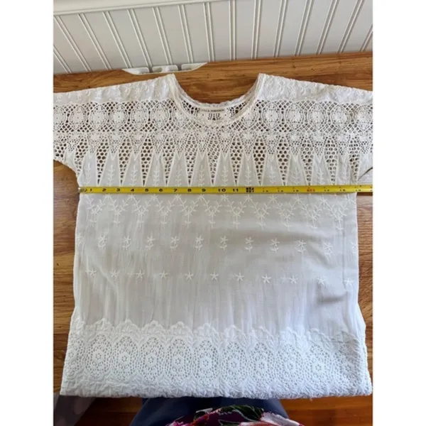 Ulla Johnson Viola White Cotton Lace Embroidered Crew Neck Mini Dress Size S 4 - Image 12