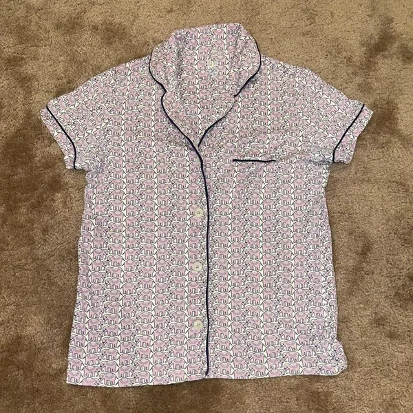 Roller Rabbit Lilac Hathi Elephant Polo Pajamas Purple Size XS Pima Cotton - Image 3