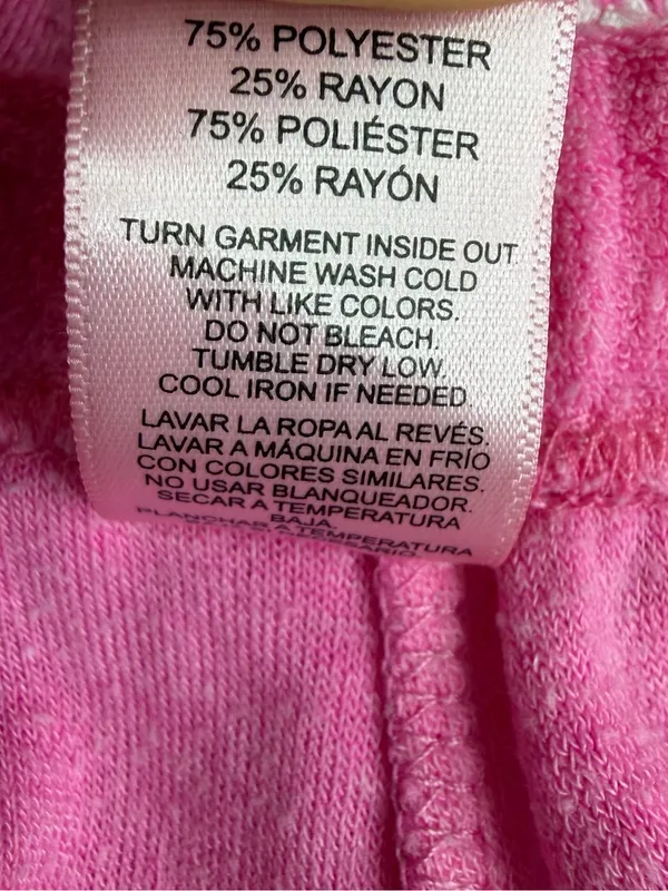 Juicy Couture Terry Cloth Pajama Set Womens L Hot Pink Y2K Logo Shorts - Image 7
