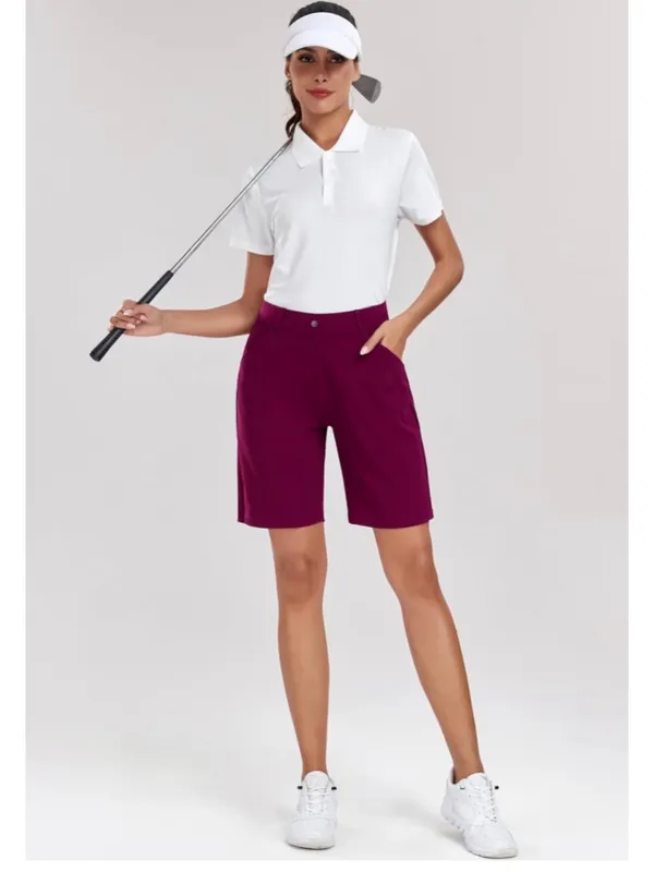NEW Oalka Bermuda Work Casual 8" Golf Shorts S - Image 5