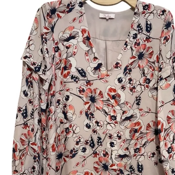 Parker Floral Pullover Long Sleeve Mini Dress Xs - Image 4