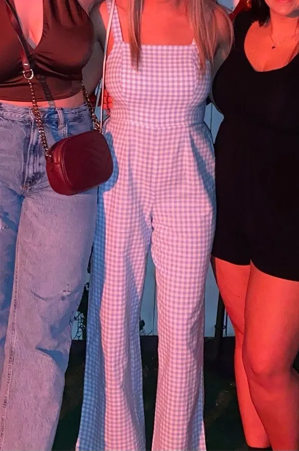 Blue plaid jumpsuit - Image 3