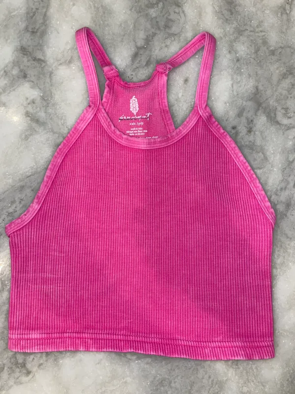 Movement Happiness Runs Vivacious Violet Ribbed Crop - Image 4