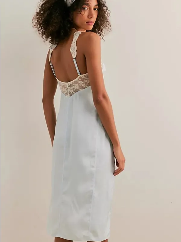Free People Tell Me Why Satin Slip Dress - Image 2