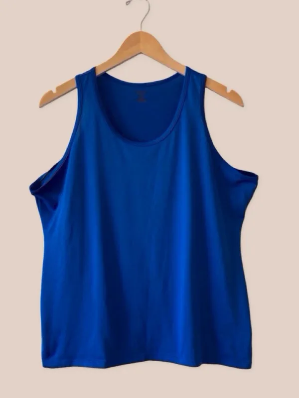 Patagonia Women's Tank Top Royal Blue XL - Image 7