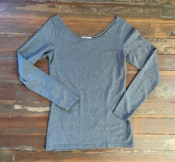 Matilda Jane Ballet Core Boat Neck Heather Gray Top - Sz Small 💚🎀 - Image 7