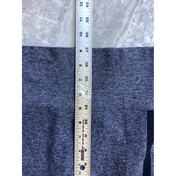Assets by Spanx Red Hot Label Gray Heathered Seamless Side Stripe Leggings Small - Image 3