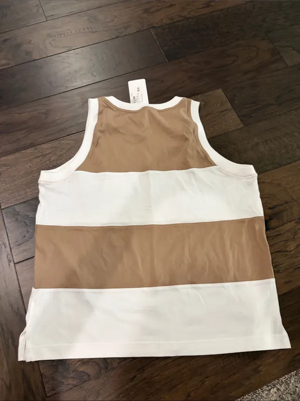 New With Tags Evereve Miles Stripe Tank Sz M - Image 6