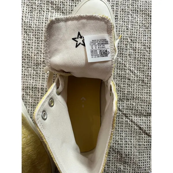 Converse hi tops hybrid texture jacquard yellow size 10 - Image 7