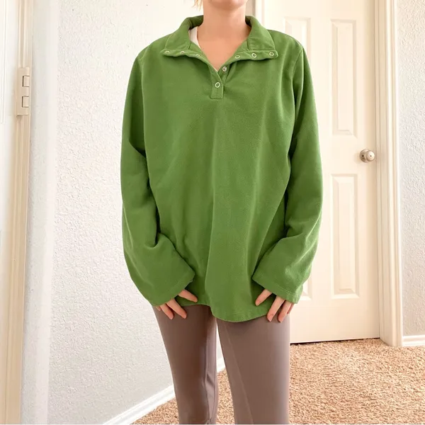 North crest Green Fleece Pullover Size M - Image 6