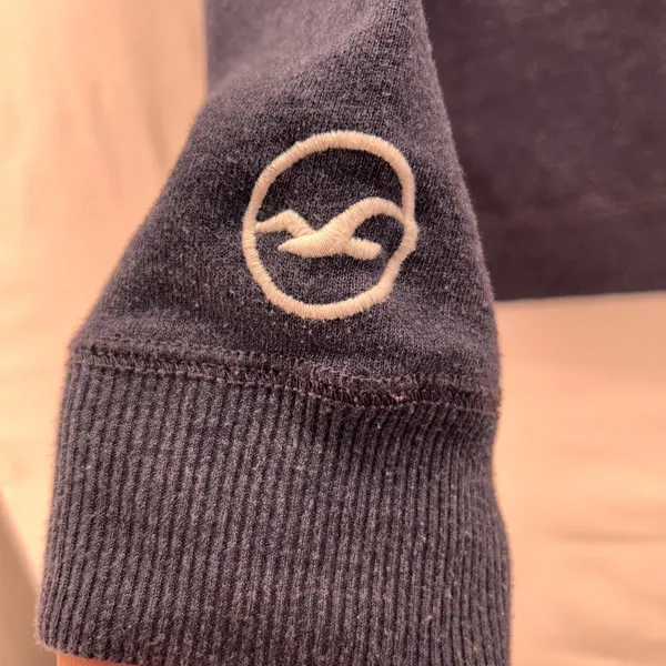 Hollister Fleece Lined‎ Hoodie Blue Large - Image 5