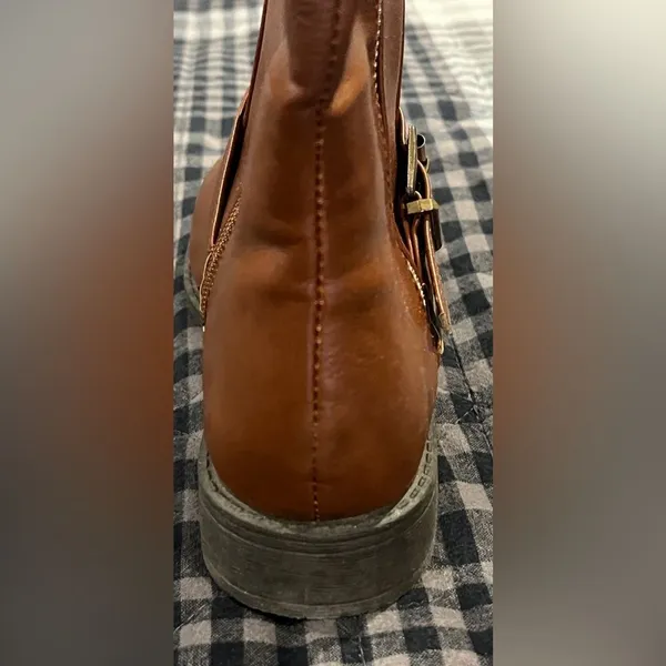Wild Diva Mid Calf Cognac Boots - Image 13