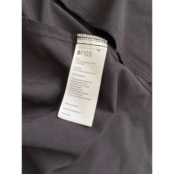 FIGS Unisex‎ Scrub Jacket Black Size S Full-Zip Workwear with Pockets - Image 6