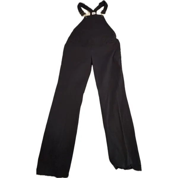 The Nines by Hatch Black Maternity Overalls Size 6 Adjustable Strap Straight Leg - Image 5