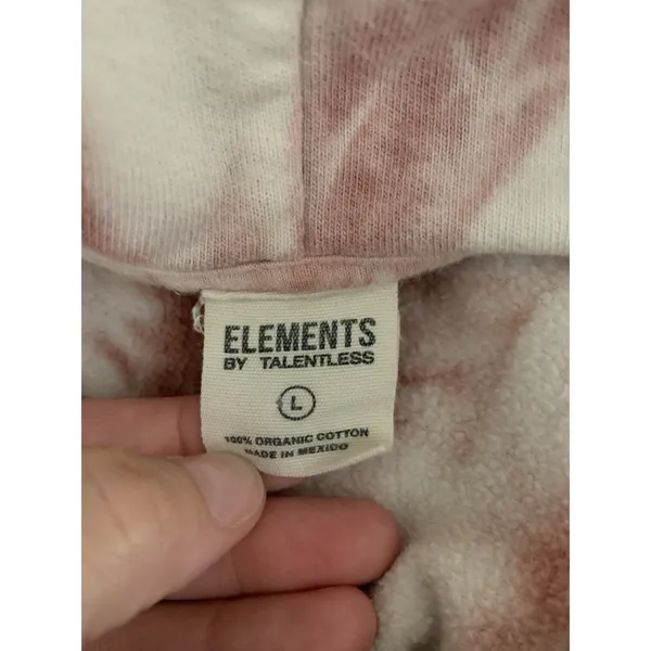 Talentless Screw Love Tie Dye Hoodie Organic Cotton Sweatshirt Large Brown White - Image 6