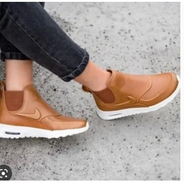 Nike Air Max Thea Mid Leather Tan Slip-On Sneakers Size 6.5 - Image 10