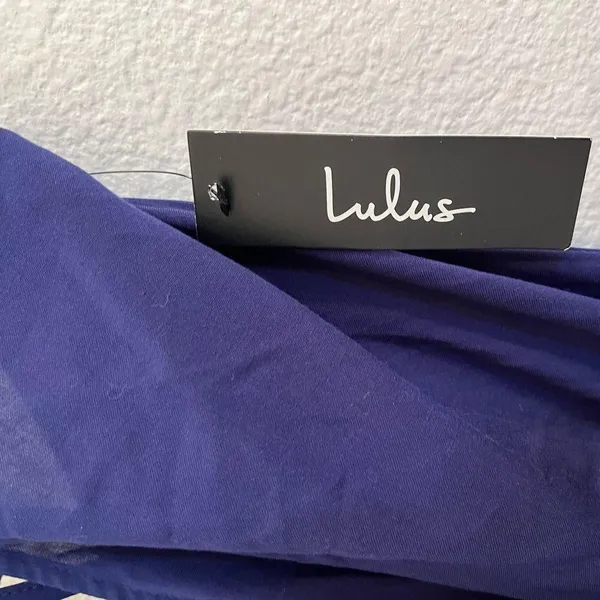 NWT Lulus Learning to Fly Navy Halter Jumpsuit Small Flawed - Image 8
