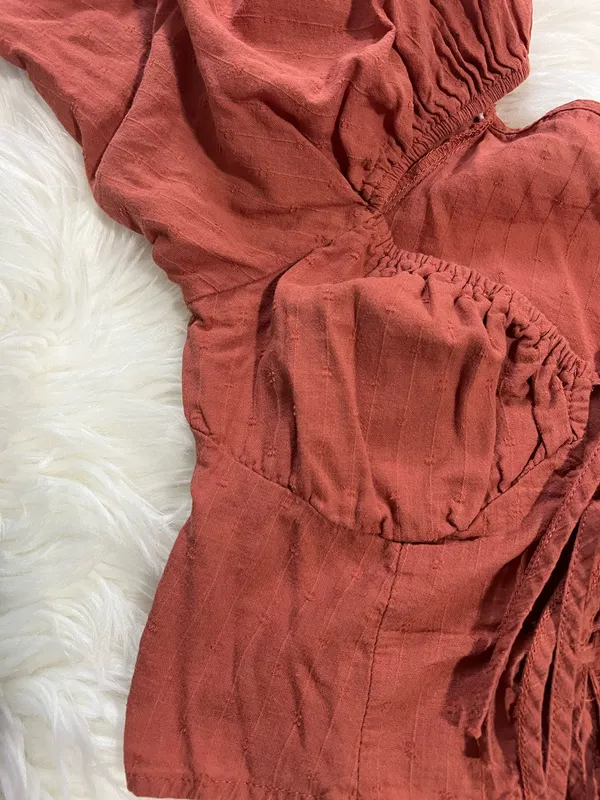 Liberty Love Terracotta Puff Sleeve Blouse  - Image 8