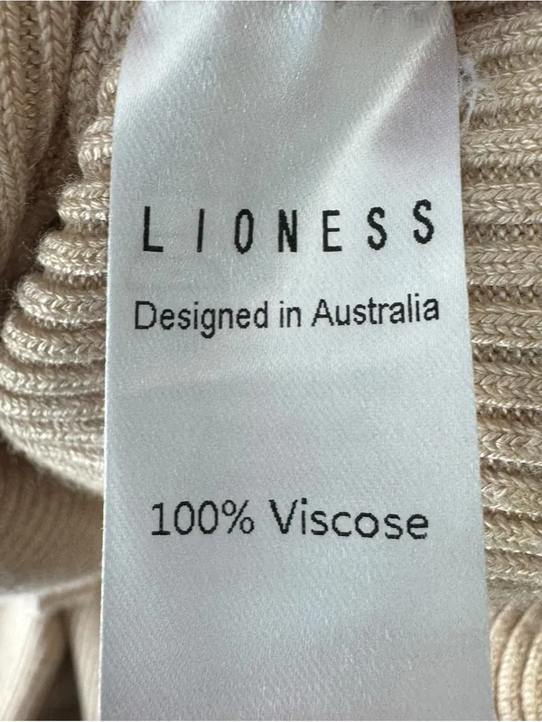 Lioness - Opulence Maxi Sweater Dress Cream Beige Sz S - Image 9