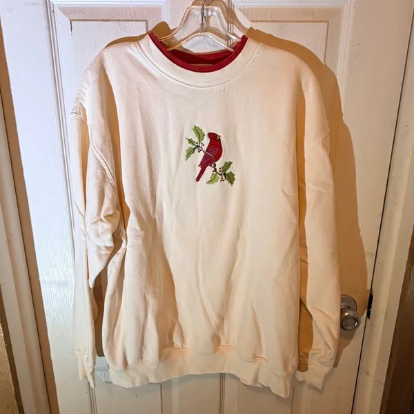 Vintage M & C Sportswear Christmas Red Bird Shirt - Image 4