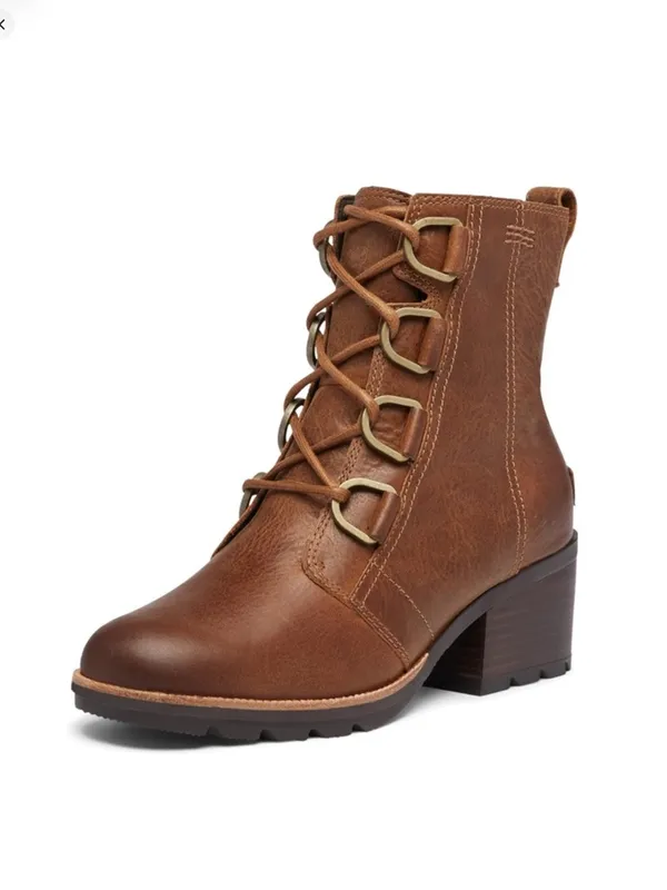 Sorel Womens Size 8 Brown Suede Lace Up Ankle Fashion Boots Bootie - Image 14