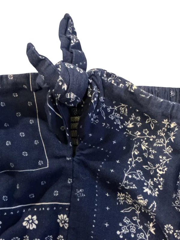 Universal Thread Navy Bandana Print Tiered Strapless Maxi Dress - Size Large - Image 5