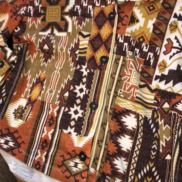 ZENANA boho button down shacket size large - Image 4