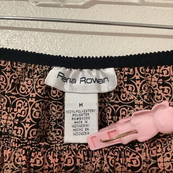 Rena‎ Rowan Whimsigoth Romantic Y2K Pink Black Floral A Line Fairy Skirt Medium - Image 6