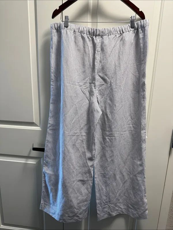 Aritzia The Lodge Pant Cruiselinen Striped Wide Leg XL NWT - Image 7