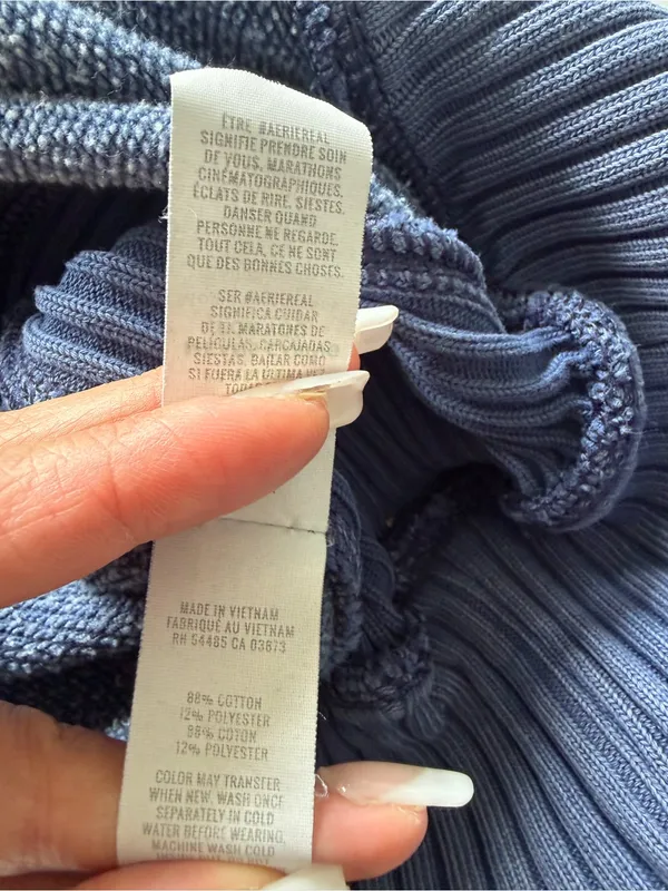 aerie faded blue checkerboard graphic crewneck‎ - Image 4