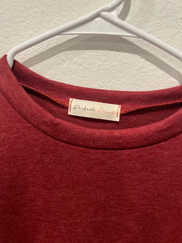 Red Long Sleeve Sweatshirt Size M by Perfect Peach - Image 2