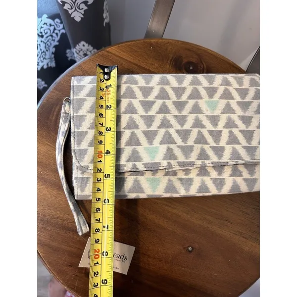 Threads Batik Style Clutch With Strap Multiple Inside Compartments Card Slots - Image 5
