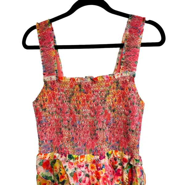 NEW Alice + Olivia Jocelyn Mini Dress Garden Floral Pink Ruffle - Image 7