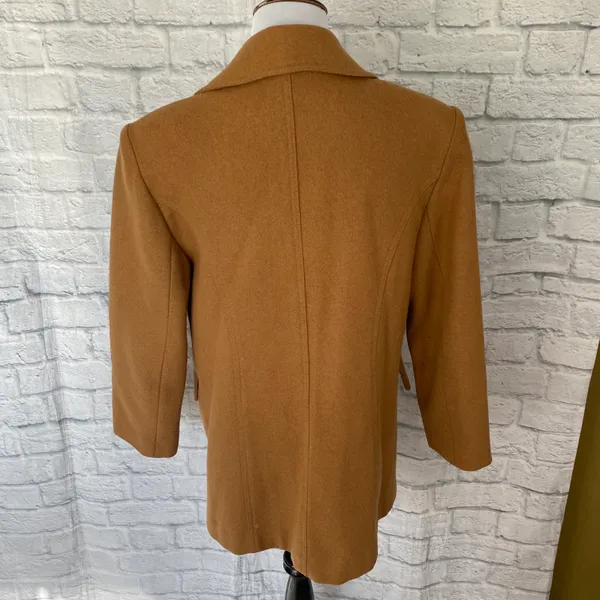 women 6 wool blend fully lined button up pea coat w/front pockets - Image 13