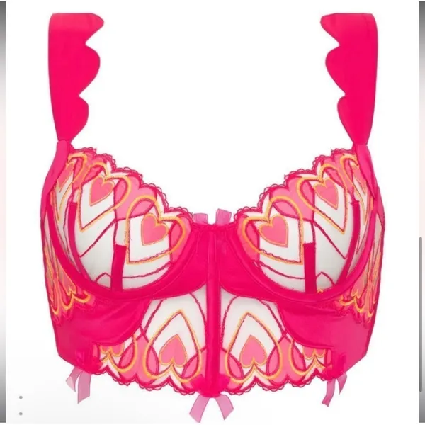 NWT For‎ Love & Lemons Graphic Hearts Bustier Sz XS $109 - Image 4