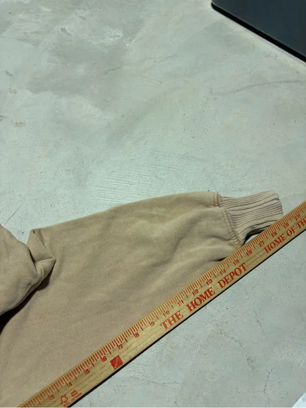 Aerie Embroidered bow Logo Beige Hooded Sweatshirt small - Image 6