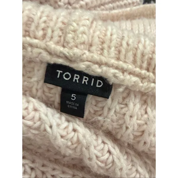 Torrid Coatigan Hooded Sweater wool blend cardigan 5 5x color block - Image 4