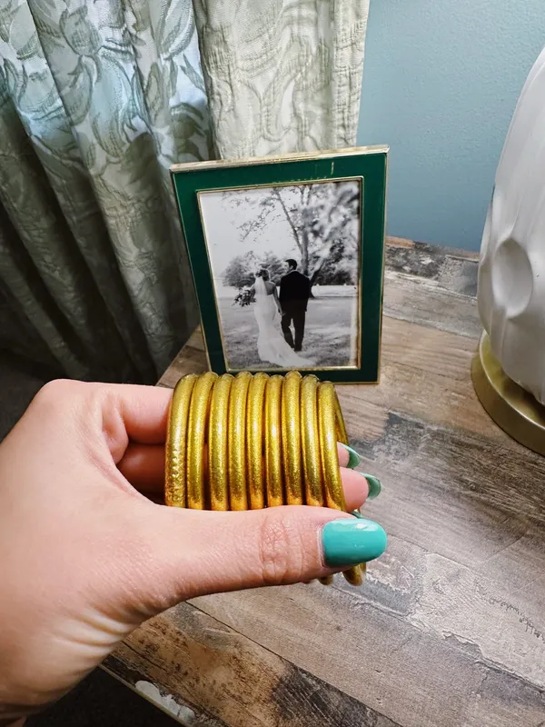 Gold Bangle Bracelet Stack - Image 2