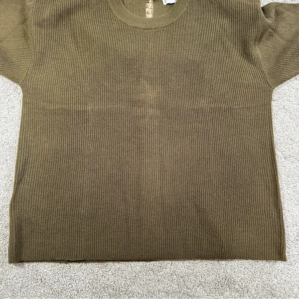 NWT Mango Women’s Crewneck Knit Sweater Longsleeve in Dark Olive S - Image 4