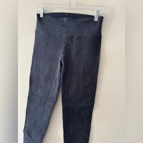 OFFLINE By Aerie Seamless Washed Rib High‎ Waisted Legging Blue 7/8 Length - Image 2