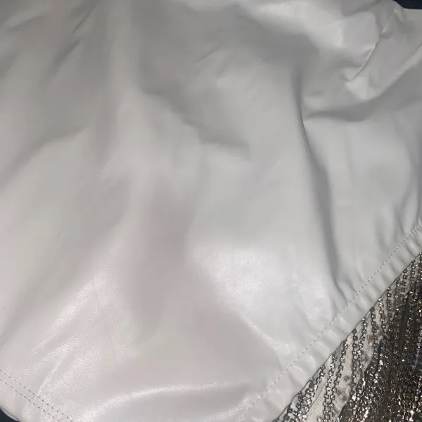 Windsor White Mini Skirt with Fringe - Image 3