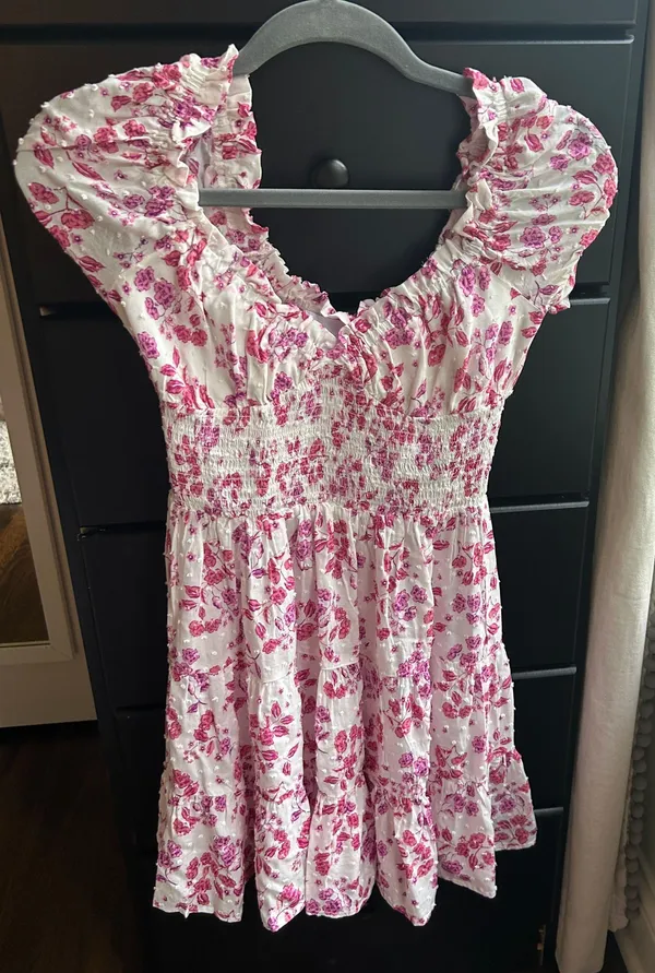 Isabelle’s Cabinet Pink And White Floral Mini Dress - Image 3