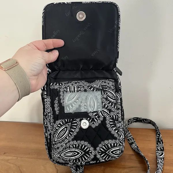 Vera Bradley Blanco Bouquet Mini‎ Hipster Crossbody Purse - Image 3
